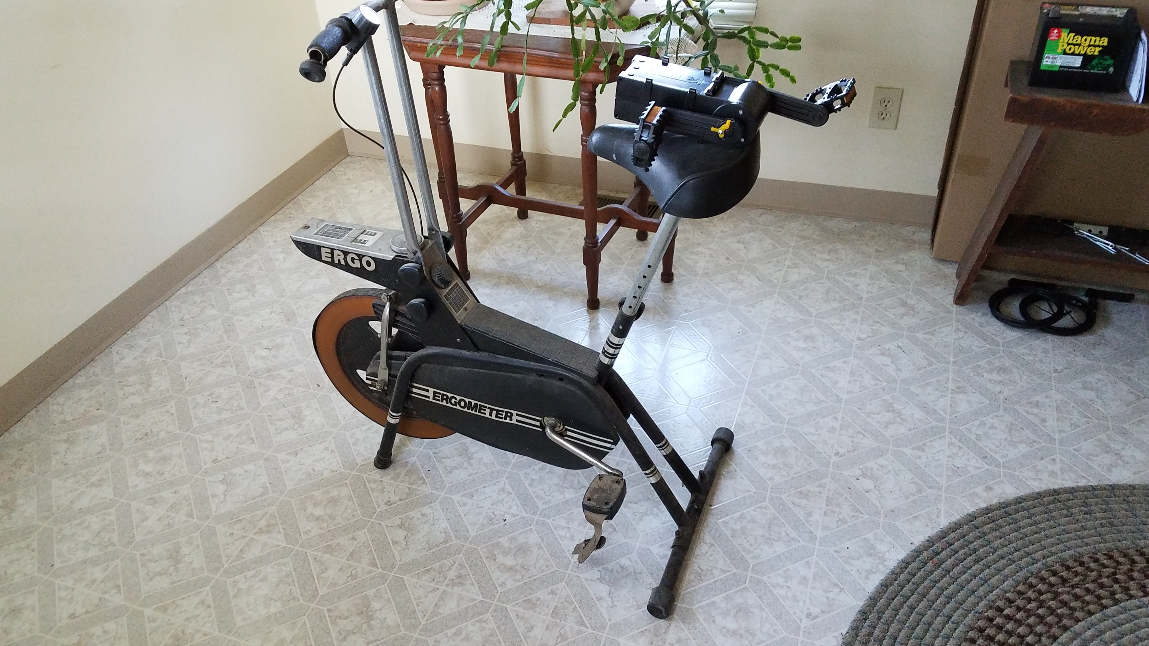 Original exercise bike before modification